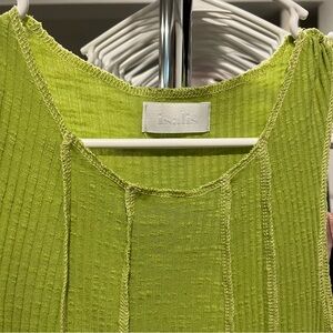 ISALIS raw hem green mini dress!